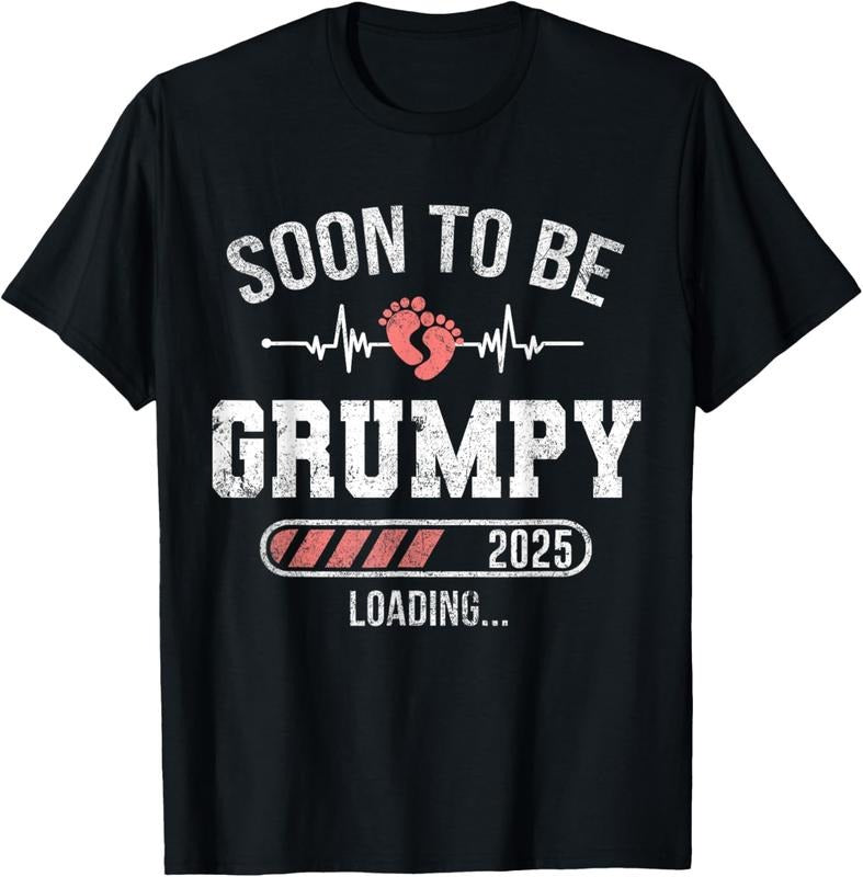 100% Cotton Soon To Be Grumpy 2025 Loading For Pregnancy Announcement T-Shirt Hoodie, Sweatshirt | PrintMintTees.com