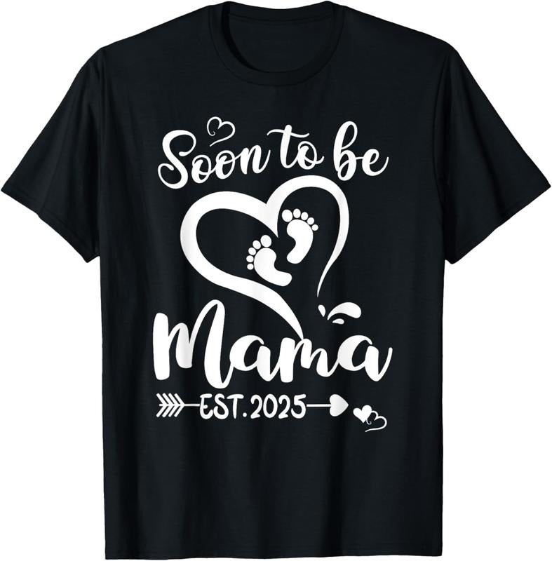 100% Cotton Soon Be Mama Est 2025 First Time Mom Shirt Hoodie Sweatshirt