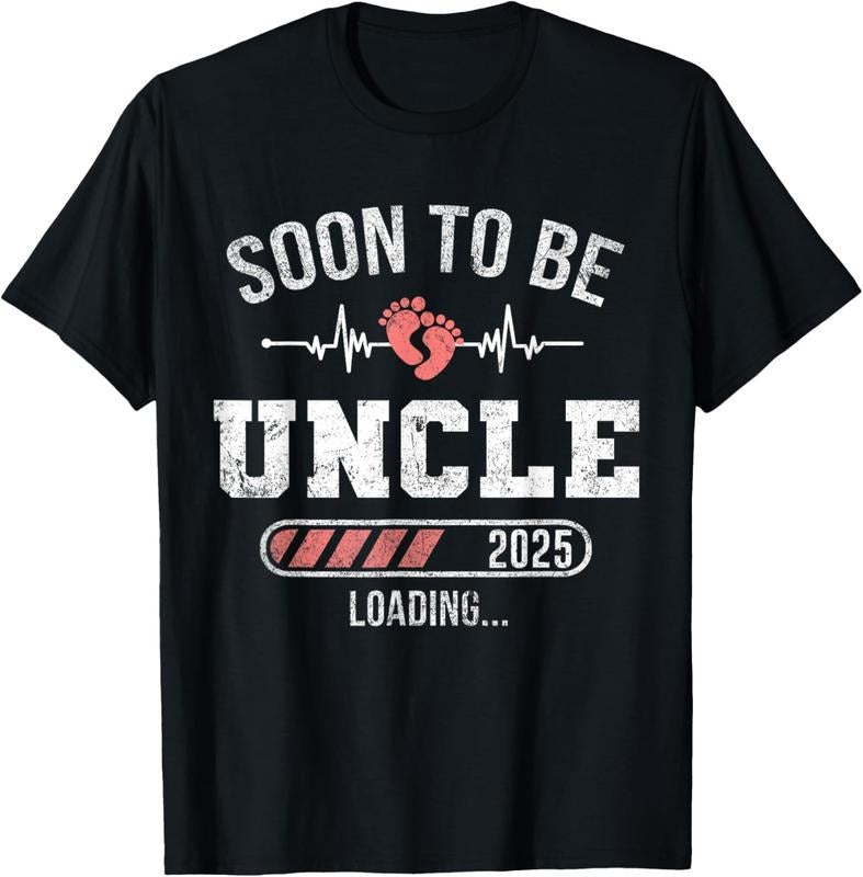 100% Cotton Soon To Be Uncle 2025 Loading For Pregnancy Announcement T-Shirt Hoodie Sweatshirt | PrintMintTees.com