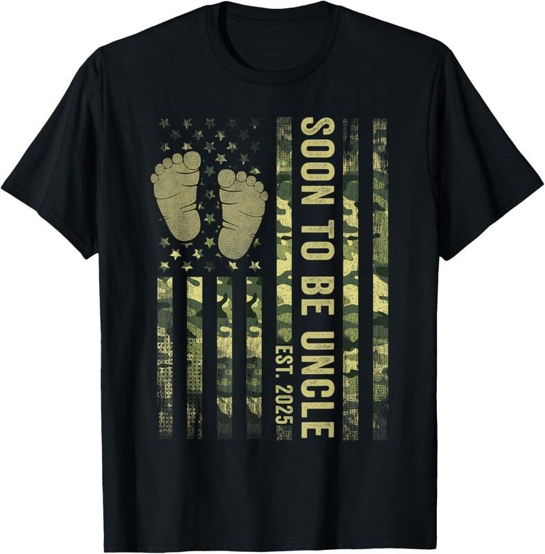 100% Cotton Soon To Be Uncle Est.2025 New Uncle Pregnancy T-Shirt Hoodie Sweatshirt | PrintMintTees.com