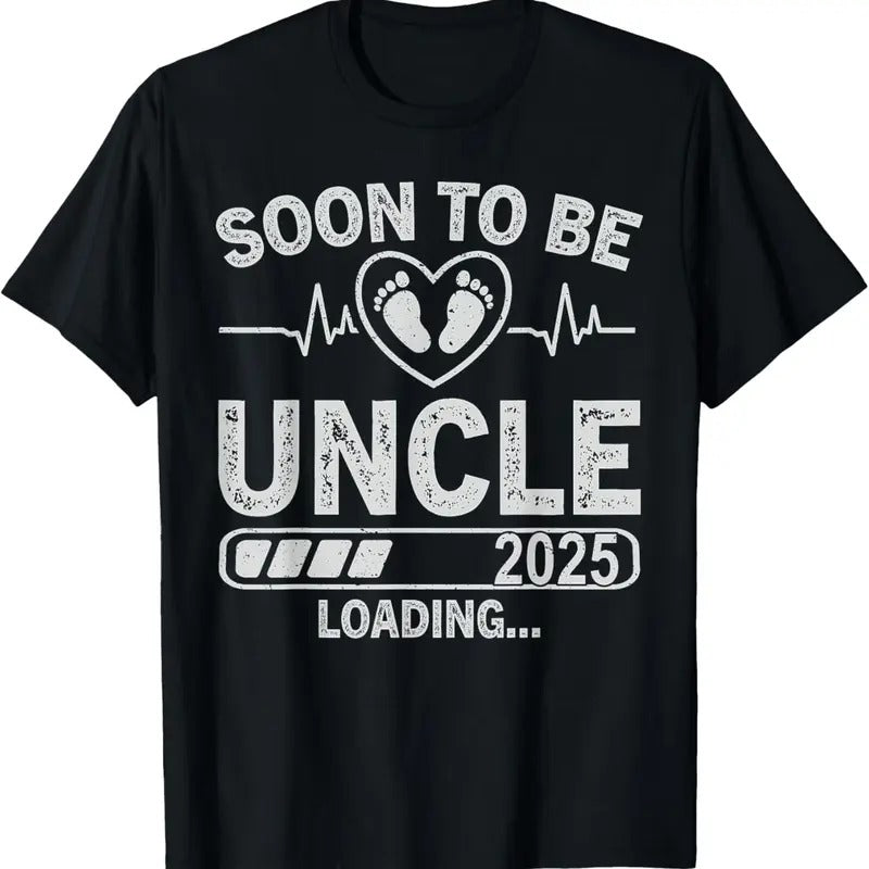100% Cotton Soon Be Uncle 2025 Loading Funny Pregnancy Announcement T-Shirts, Hoodie, Sweatshirt