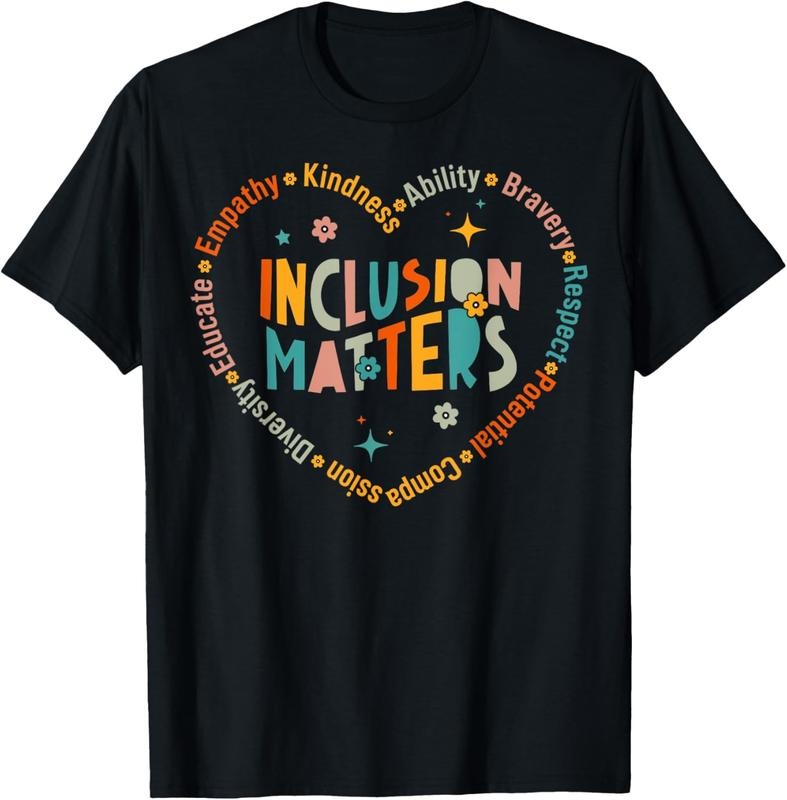 100% Cotton Special Education Teacher Inclusion Matters Autism Awareness T-Shirt Hoodie, Sweatshirt | PrintMintTees.com