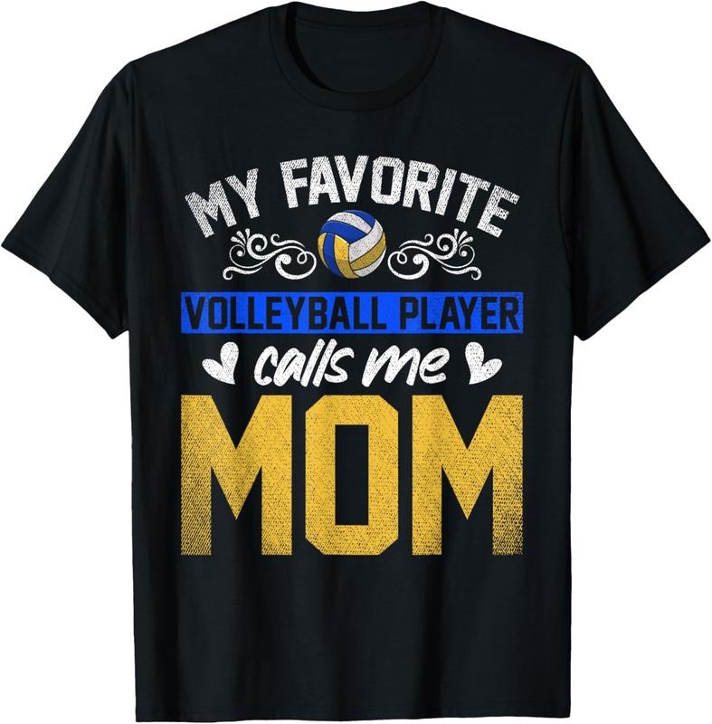 100% Cotton Sport My Favorite Volleyball Player Calls Me Mom Volleyball T-Shirt Hoodie Sweatshirt | PrintMintTees.com