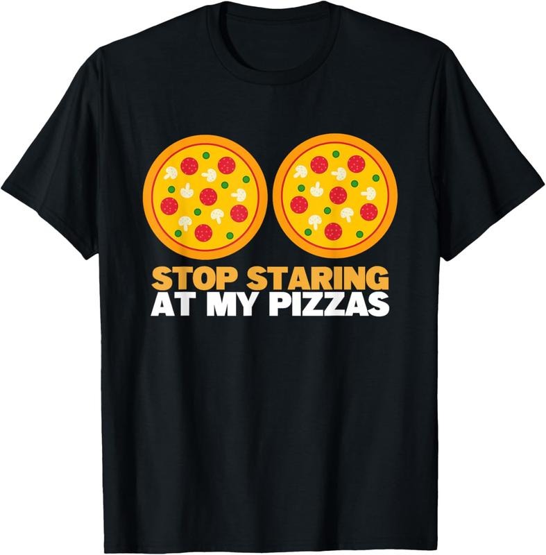 100% Cotton Stop Staring My Pizza Party Funny Pizza Shirt Hoodie Sweatshirt