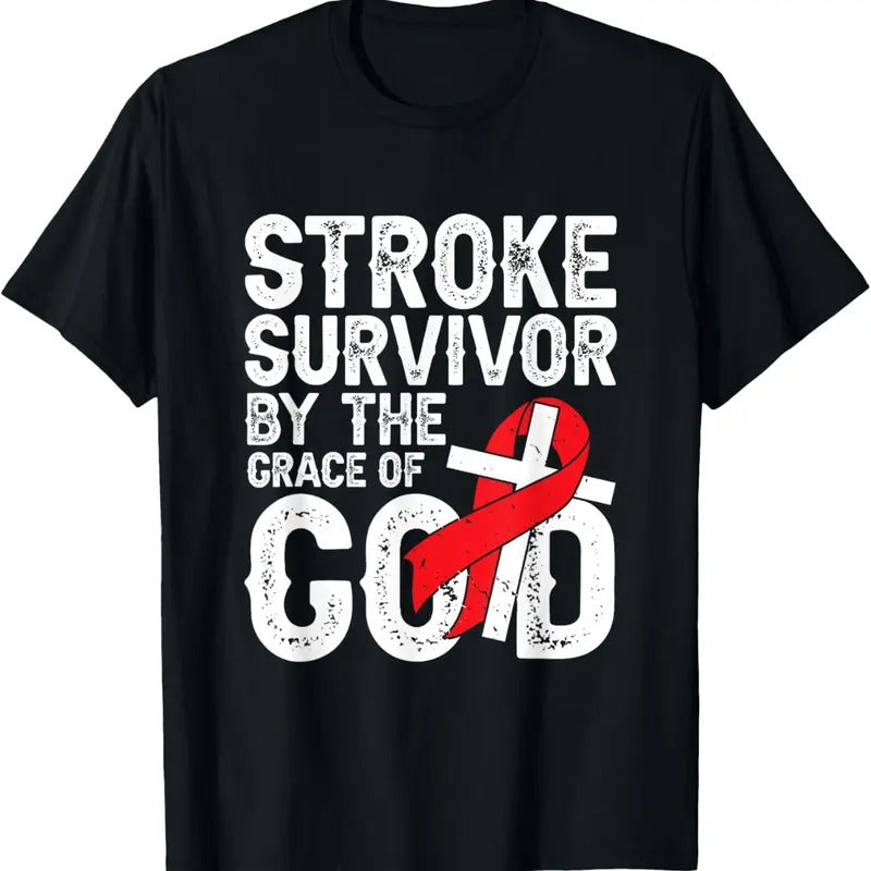 100% Cotton Stroke Survivor Grace God Stroke Survivor T-Shirts, Hoodie, Sweatshirt