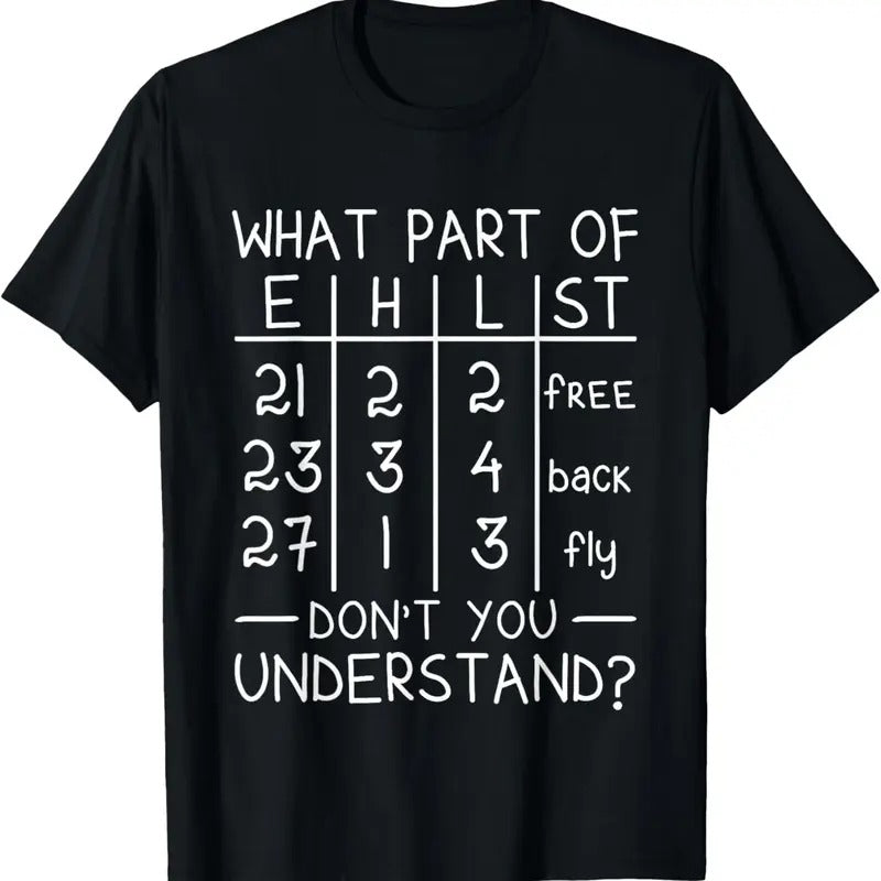 100% Cotton Swimming Swimmer What Part Don't You Understand Swim Team T-Shirt Hoodie Sweatshirt | PrintMintTees.com