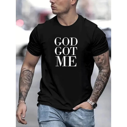 100% Cotton T-Shirt, God Gave Me Men's Graphic Sports T-Shirt