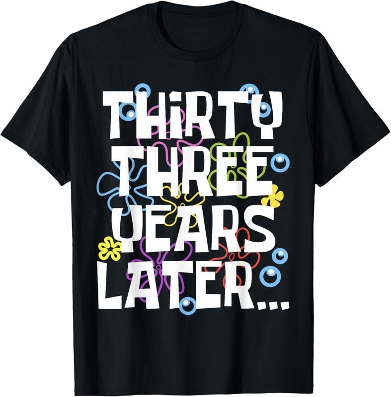 100% Cotton THIRTY THREE YEARS LATER 33 year Old Birthday Gifts Bday T-Shirt Hoodie Sweatshirt | PrintMintTees.com