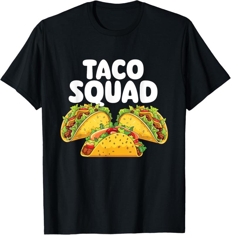 100% Cotton Taco Squad - Taco Lover Mexican Food Taco Tuesday T-Shirt Hoodie Sweatshirt | PrintMintTees.com