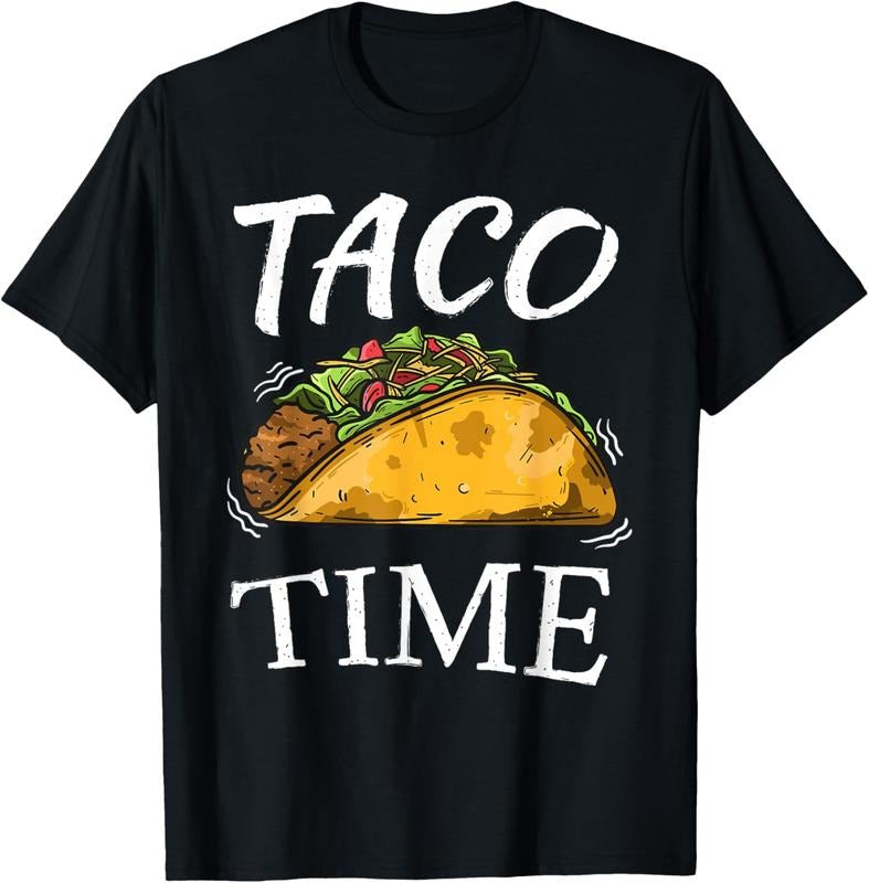 100% Cotton Taco Time | Funny Cinco De Mayo Gifts Men Women Tee T-Shirt Hoodie Sweatshirt | PrintMintTees.com