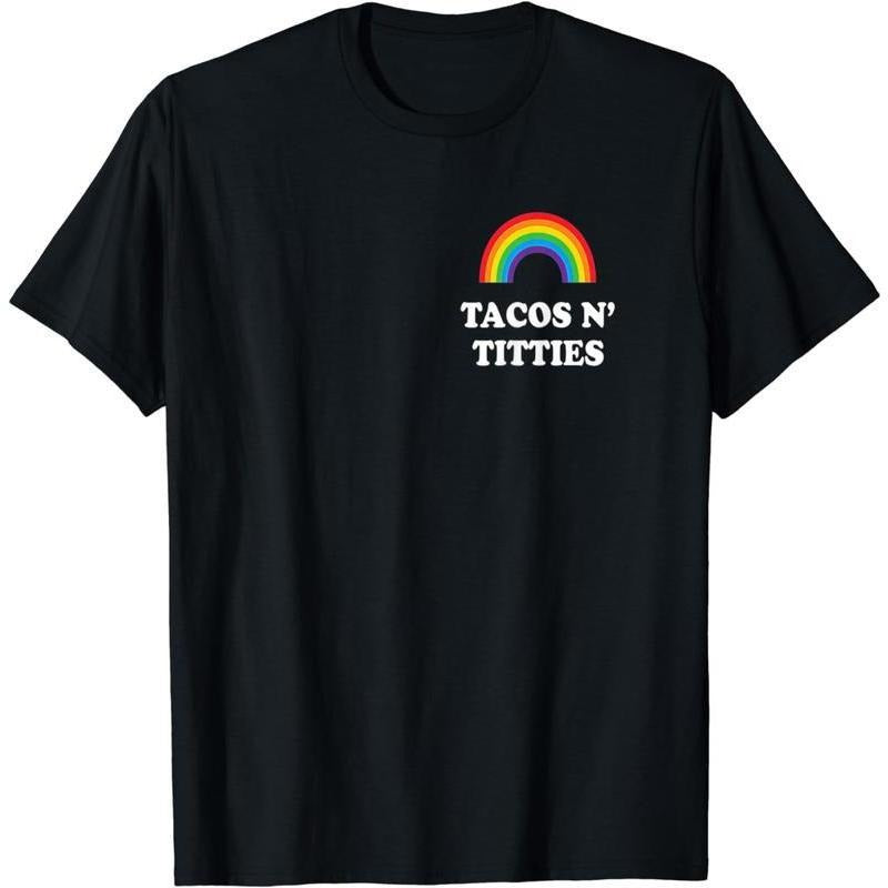 [100% Cotton]Tacos and Titties Funny LGBT Gay Pride Lesbian LGBTQ T-Shirt Hoodie Sweatshirt | PrintMintTees.com