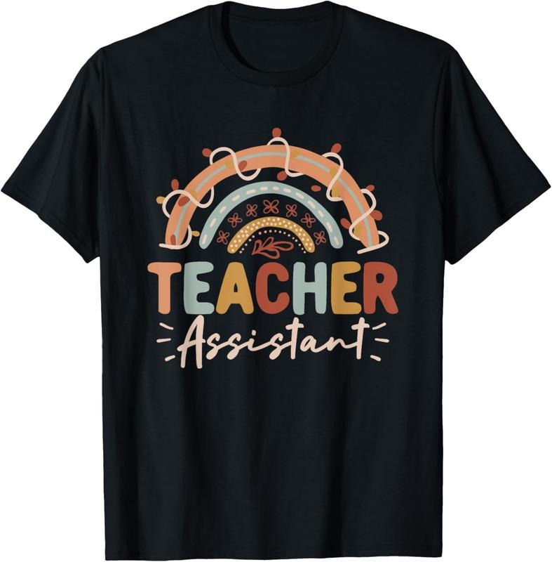 100% Cotton Teacher Assistant Rainbow Back To School Student Teachers T-Shirt Hoodie, Sweatshirt | PrintMintTees.com