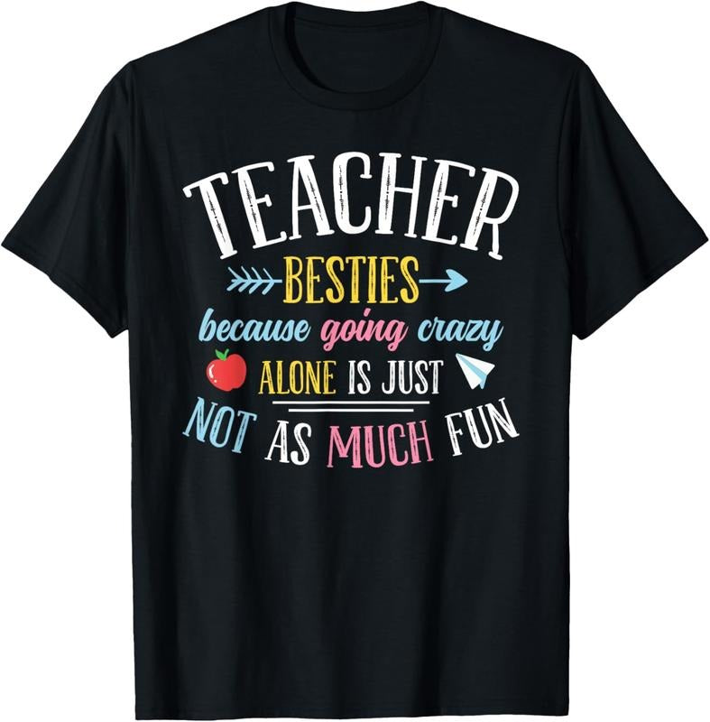 100% Cotton Teacher Besties Funny Teacher T-Shirts, Hoodie, Sweatshirt