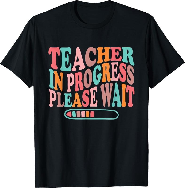 100% Cotton Teacher in Progress RetroTeacher in Training Back To School T-Shirt Hoodie Sweatshirt | PrintMintTees.com