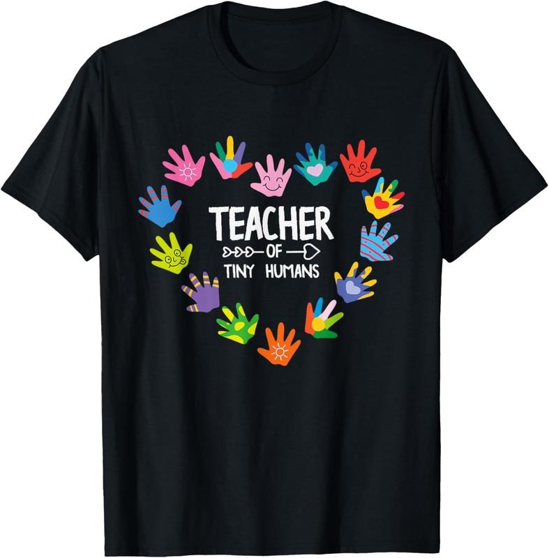 100% Cotton Teacher Tiny Humans Kindergarten Preschool Teacher T-Shirts, Hoodie, Sweatshirt