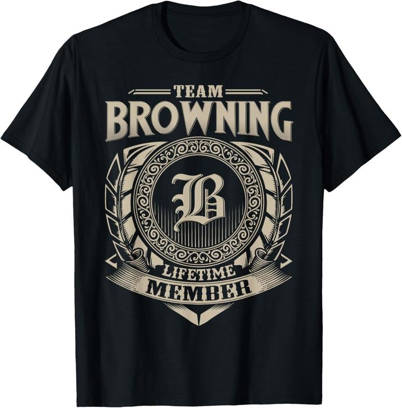 100% Cotton Team BROWNING Lifetime Member Vintage BROWNING Family T-Shirt Hoodie, Sweatshirt | PrintMintTees.com