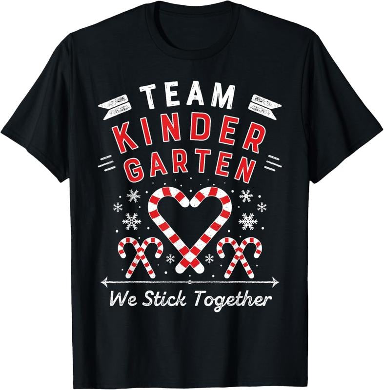 100% Cotton Team Kinder Garten Candy Cane Kindergarten Teacher T-Shirts, Hoodie, Sweatshirt
