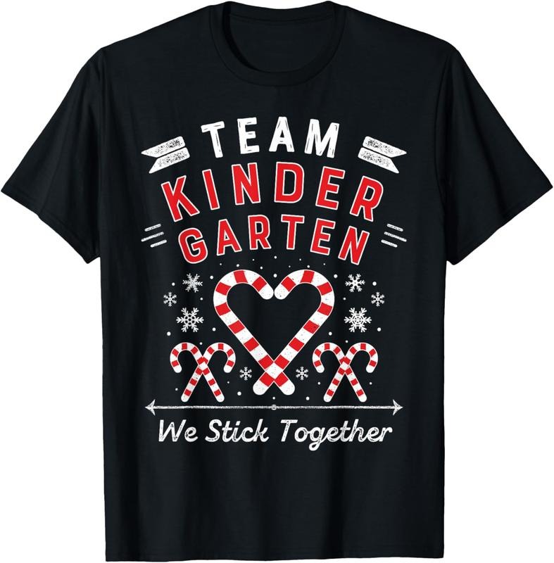 100% Cotton Team Kinder Garten Candy Cane Kindergarten Teacher T-Shirts, Hoodie, Sweatshirt