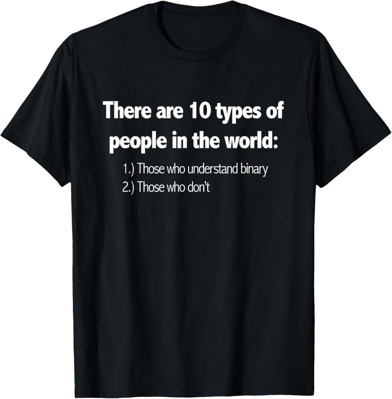 100% Cotton Ten Types Of People Understand Binary Funny Math Joke Shirt Hoodie Sweatshirt | PrintMintTees.com
