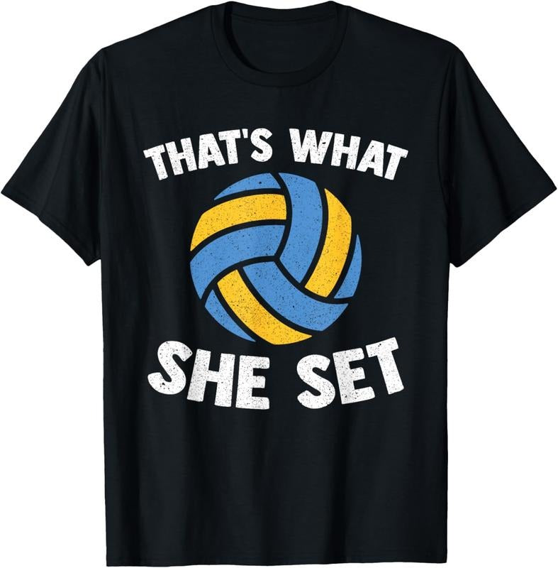 100% Cotton That's What She Set - Funny Beach Volleyball T-Shirt Hoodie, Sweatshirt | PrintMintTees.com