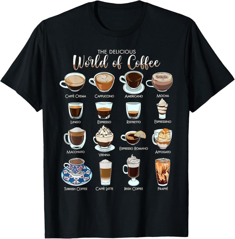 100% Cotton The delicious world of coffee T-Shirt Hoodie Sweatshirt | PrintMintTees.com