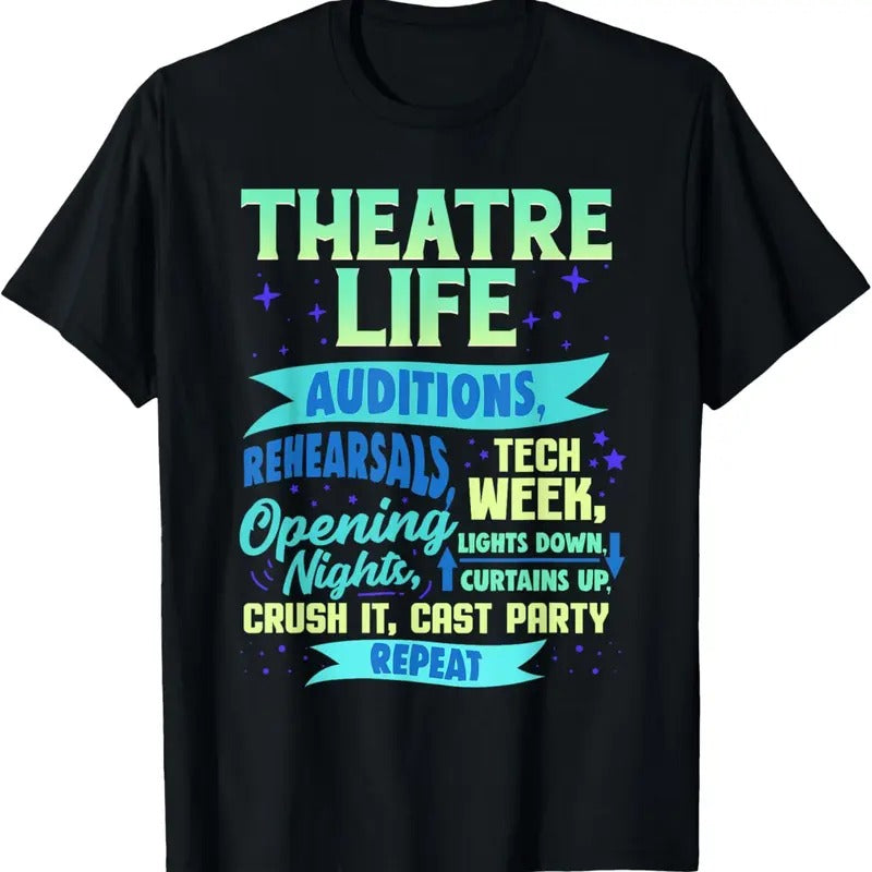 100% Cotton Theatre Nerd Actor Gift Shirt Funny Musical Theater Thespian T-Shirt Hoodie, Sweatshirt | PrintMintTees.com