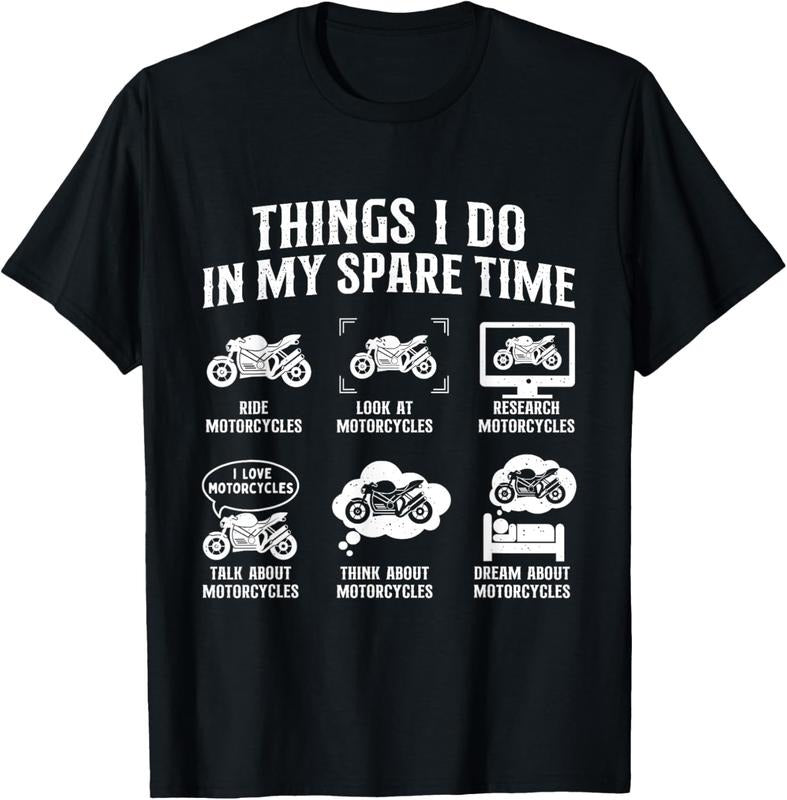 100% Cotton Things I Do In My Spare Time - Biker Motorcycle Rider Riding T-Shirt Hoodie, Sweatshirt | PrintMintTees.com