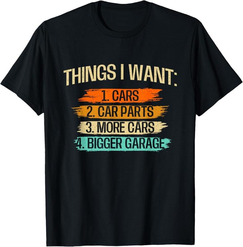 100% Cotton Things I Want - Car Parts Enthusiast Auto Mechanic Engine T-Shirt Hoodie, Sweatshirt | PrintMintTees.com