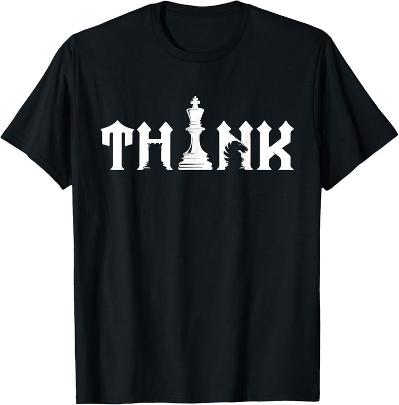 100% Cotton Think Retro Vintage Chess Pieces Player Gift Chess Lover T-Shirt Hoodie Sweatshirt | PrintMintTees.com
