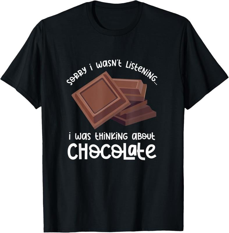 100% Cotton Thinking About Chocolate Funny Saying Cocoa T-Shirt Hoodie Sweatshirt | PrintMintTees.com