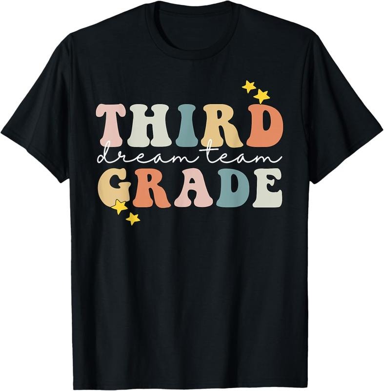 100% Cotton Third Grade Dream Team Teacher Students 100th Day of School T-Shirt Hoodie Sweatshirt | PrintMintTees.com