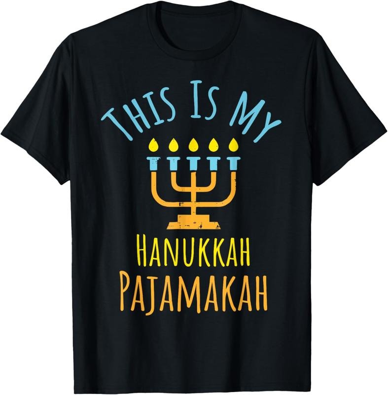 100% Cotton This Is My Hanukkah Pajamakah Chanukah Pajama T-Shirts, Hoodie, Sweatshirt