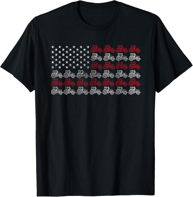 100% Cotton Tractor American Flag Farmer T-Shirt Hoodie, Sweatshirt | PrintMintTees.com