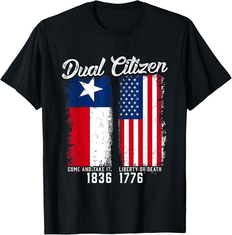 100% Cotton True Texan Dual Citizen Love Texas And America T-Shirt Hoodie Sweatshirt | PrintMintTees.com