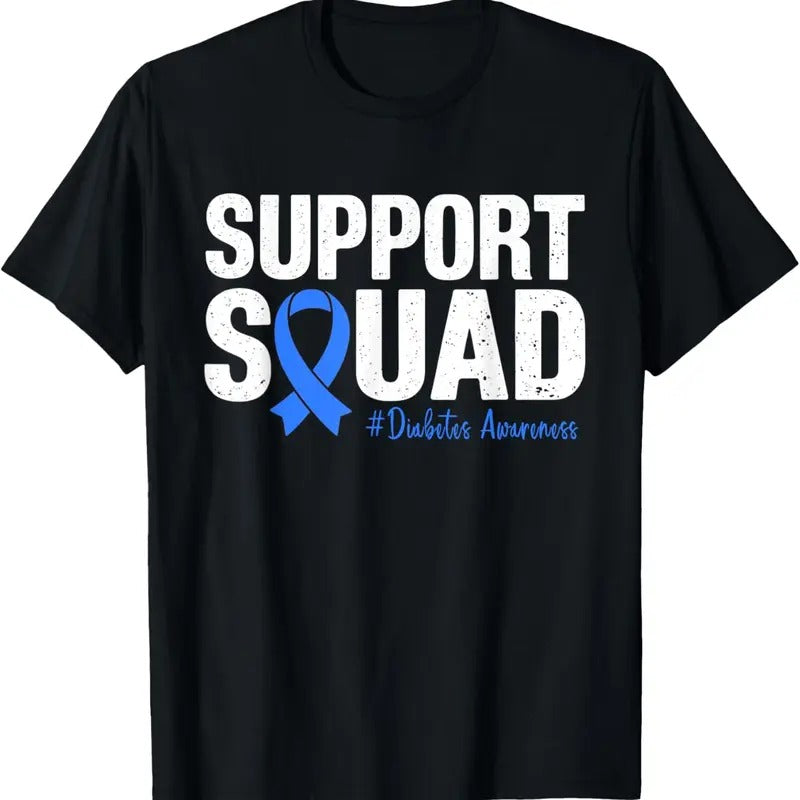 100% Cotton Type 1 Diabetes Warrior Support Squad Diabetes Awareness T-Shirts, Hoodie, Sweatshirt