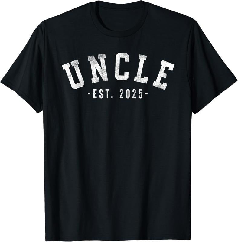 100% Cotton Uncle 2025 Uncle To Be New Uncle Gifts Classic Bold Font T-Shirt Hoodie Sweatshirt | PrintMintTees.com