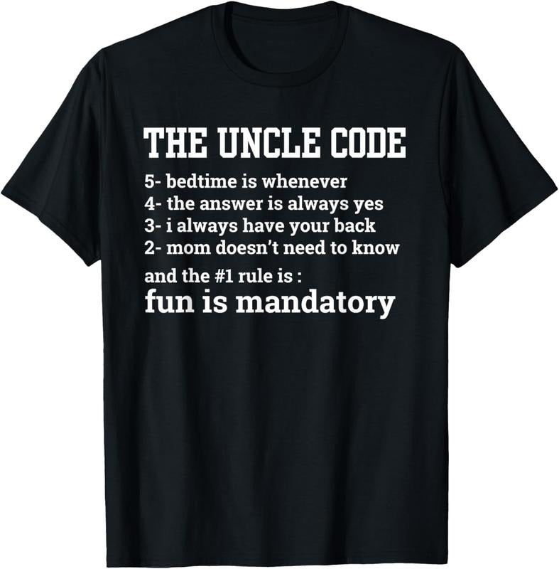 100% Cotton Uncle Code Art For Men First Time Uncle Brother Nephew Niece T-Shirtstyle{n002}2 Shirt Hoodie Sweatshirt