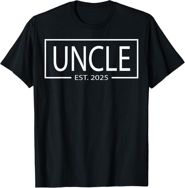 100% Cotton Uncle Est. 2025 Expect  2025 Uncle 2025 New Uncle 2025 T-Shirt Hoodie Sweatshirt | PrintMintTees.com