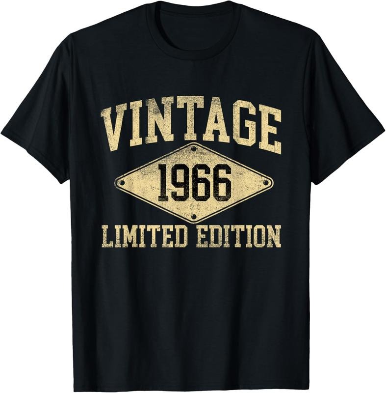 100% Cotton Vintage 1966 Limited Edition Year Of Birth Birthday T-Shirt Hoodie Sweatshirt | PrintMintTees.com