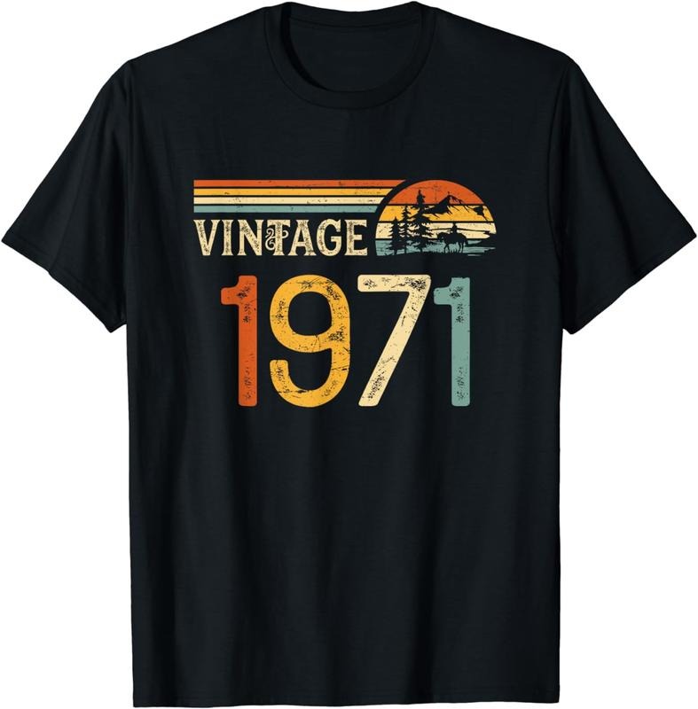 [100% Cotton]Vintage 1971 Birthday Retro T-Shirt Hoodie Sweatshirt | PrintMintTees.com