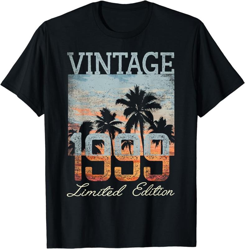 [100% Cotton]Vintage 1999 Limited Edition 25th Birthday 25 Year Old Gifts T-Shirt Hoodie Sweatshirt | PrintMintTees.com