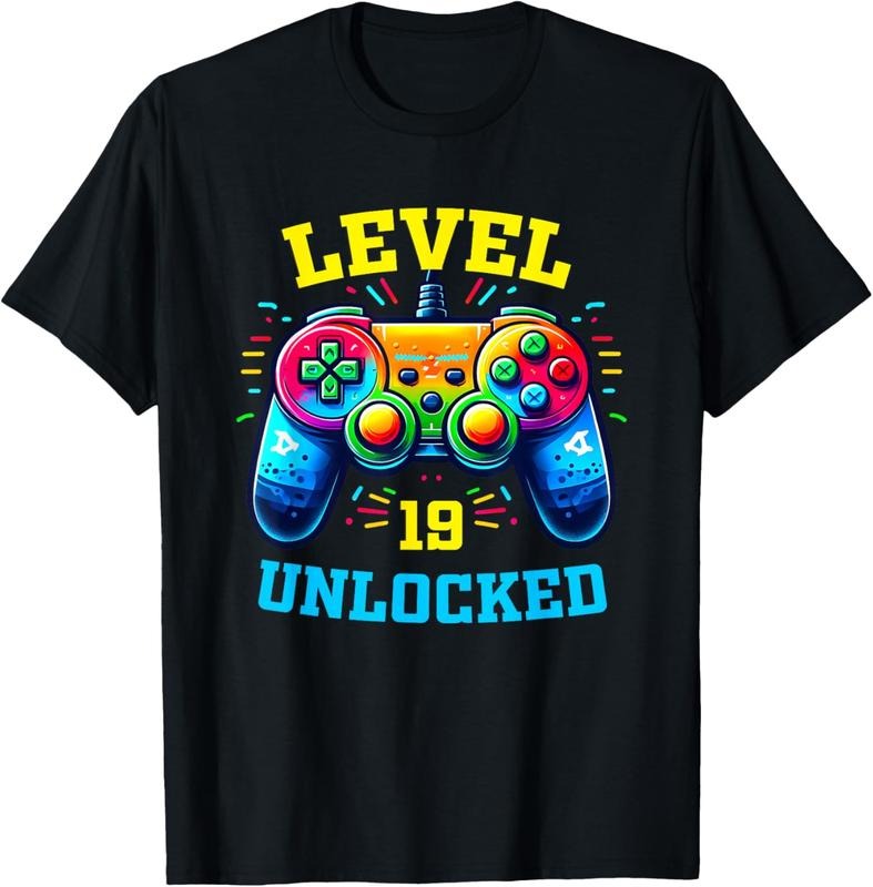 100% Cotton Vintage 19th Birthday Gamer 19 Year Old Gifts 19th Birthday T-Shirt Hoodie Sweatshirt | PrintMintTees.com