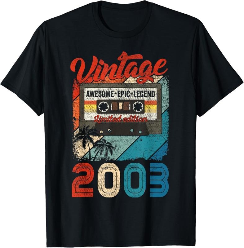 100% Cotton Vintage 2003 19 Birthday Gifts 19 Year Old Limited Edition T-Shirt Hoodie, Sweatshirt | PrintMintTees.com