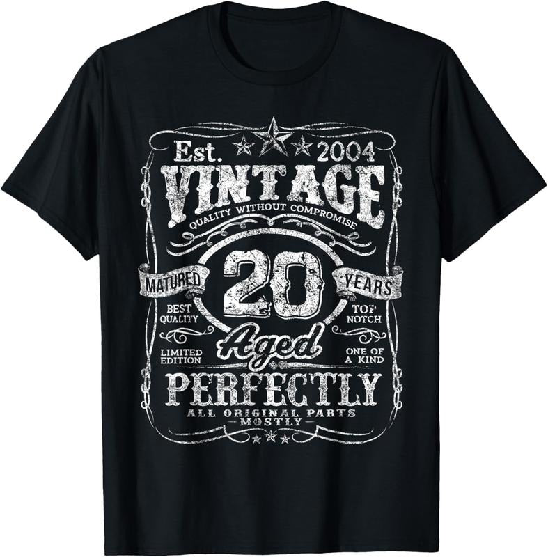 100% Cotton Vintage 2004 Limited Edition 20 year old Gifts 20th Birthday T-Shirt Hoodie, Sweatshirt | PrintMintTees.com