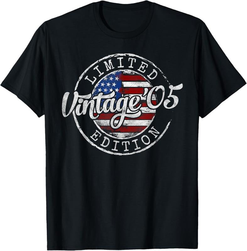 100% Cotton Vintage 2005 Flag Stamp 19th 19 Year Old T-Shirts, Hoodie, Sweatshirt