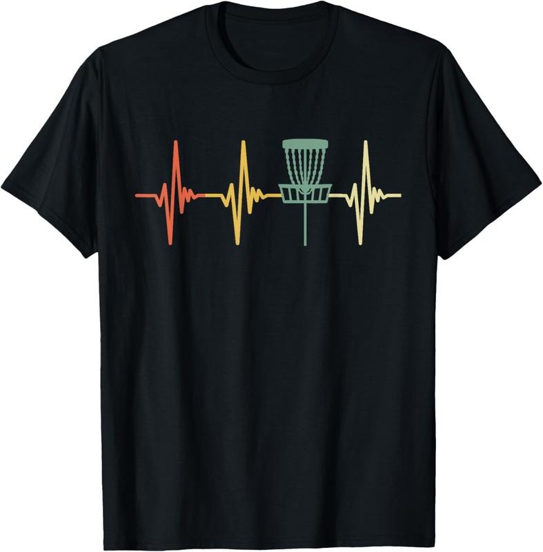 100% Cotton Vintage Disc Golf Retro Heartbeat Gift Disc Golf T-Shirt Hoodie, Sweatshirt | PrintMintTees.com