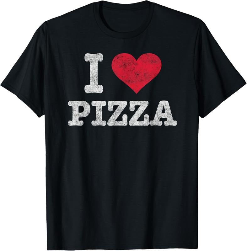 100% Cotton Vintage I Love Pizza T-Shirt Trendy Gift T-Shirt Hoodie Sweatshirt | PrintMintTees.com