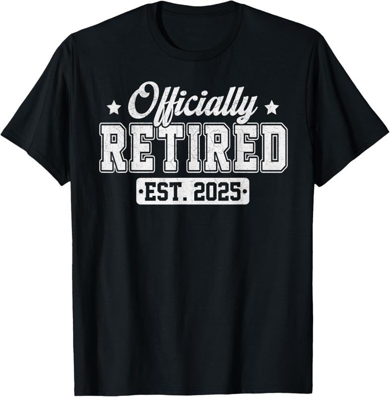 100% Cotton Vintage Officially Retired 2025 Funny Retirement 2025 Humor T-Shirt Hoodie Sweatshirt | PrintMintTees.com