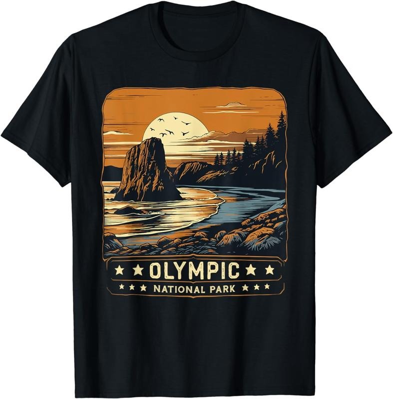 [100% Cotton]Vintage Olympic National Park Shirt Washington Adventure Ret T-Shirt Hoodie Sweatshirt | PrintMintTees.com