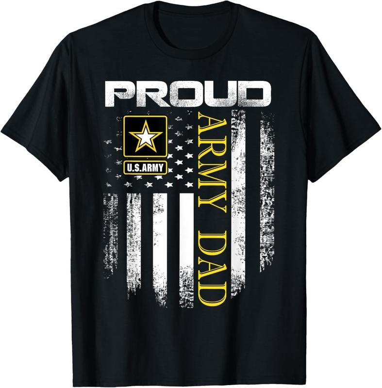 100% Cotton Vintage Proud Army Dad American Flag T-Shirts, Hoodie, Sweatshirt